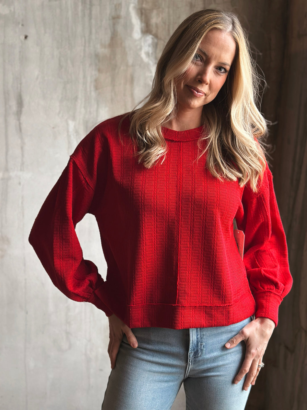 Melonie Textured Top