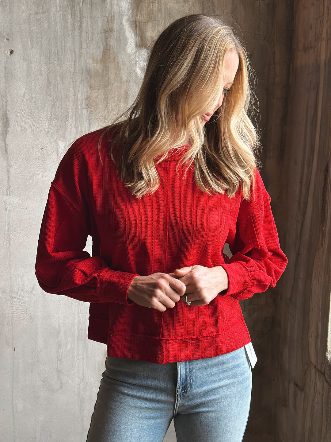 Melonie Textured Top