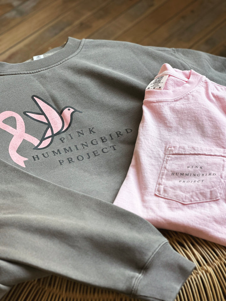 Pocket Tee Pink Hummingbird