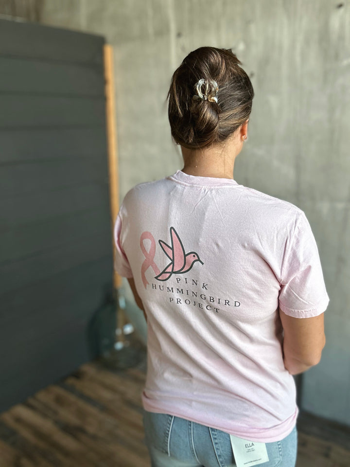 Pocket Tee Pink Hummingbird