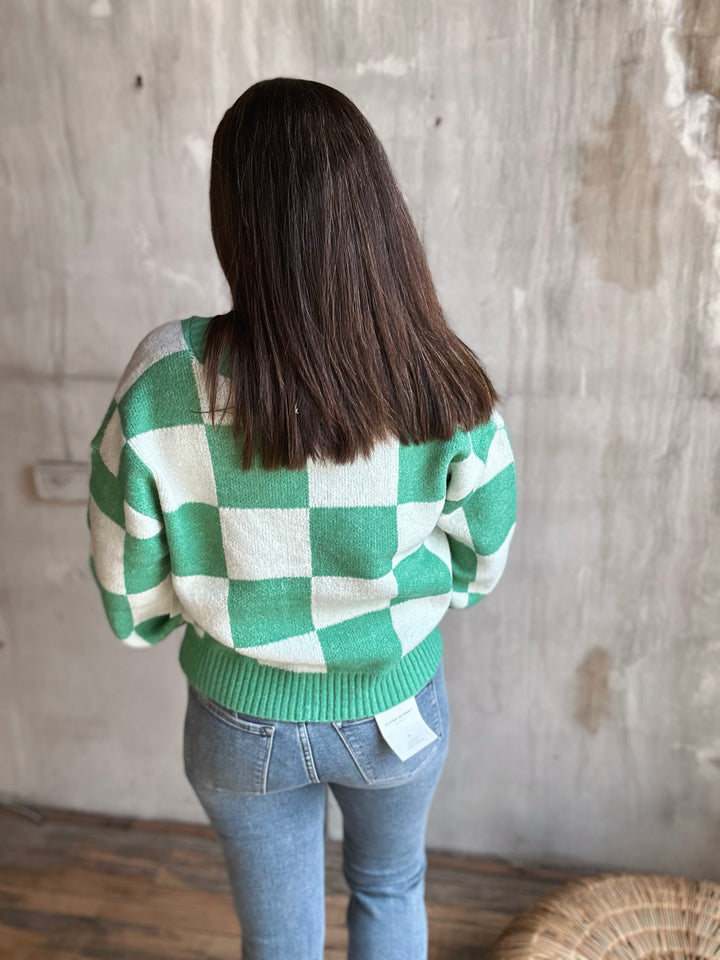 Liora Checkered Cardigan
