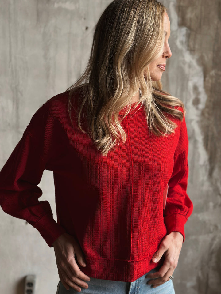 Melonie Textured Top