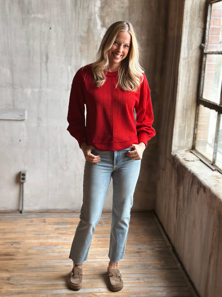 Melonie Textured Top