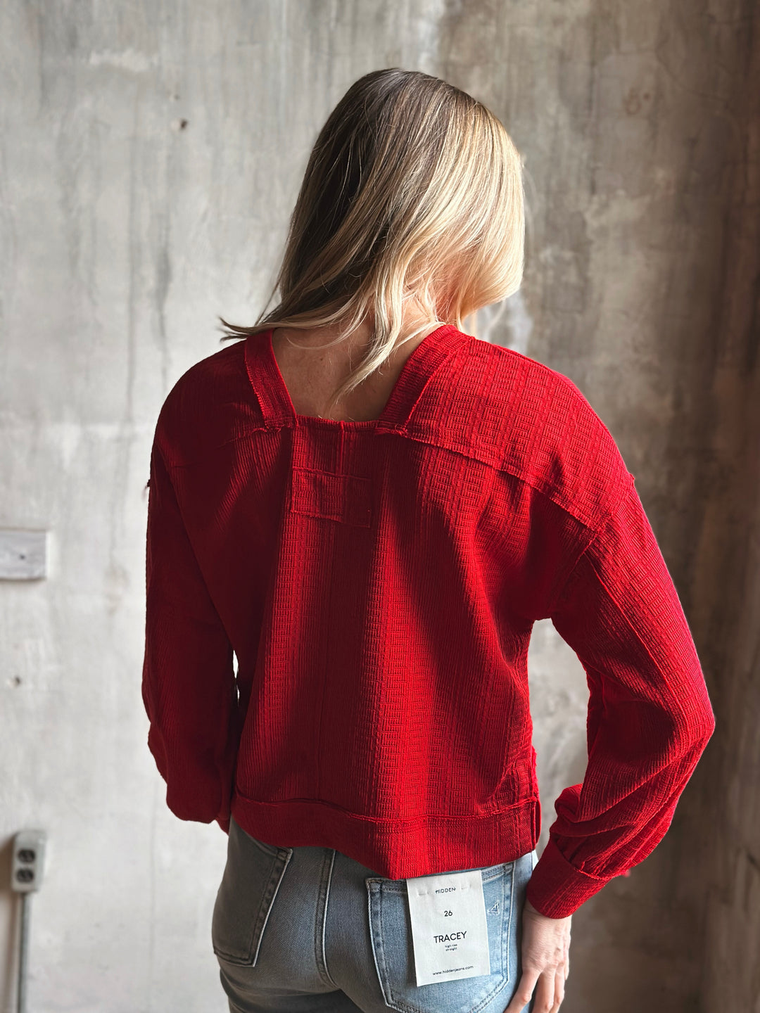 Melonie Textured Top