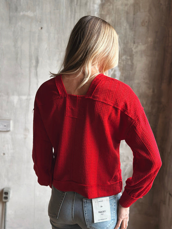 Melonie Textured Top