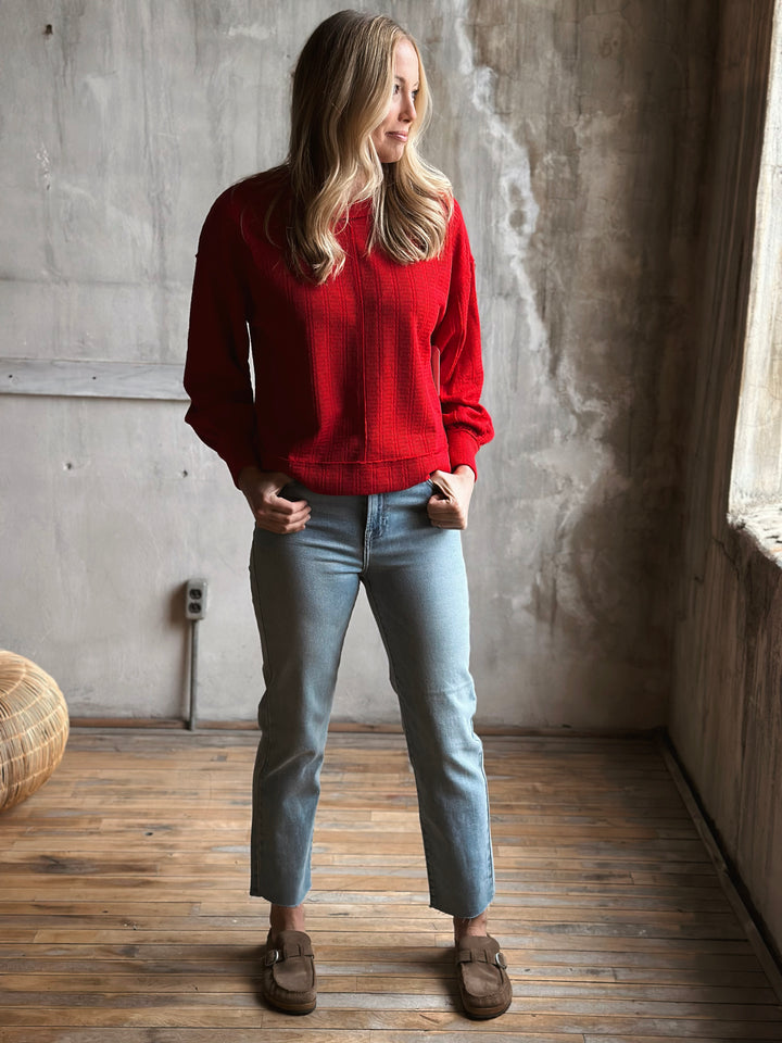 Melonie Textured Top