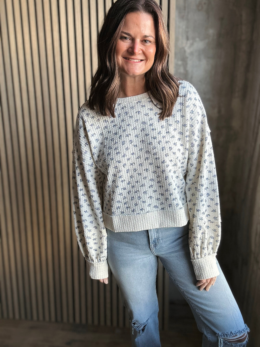 Marta Floral Knit Top