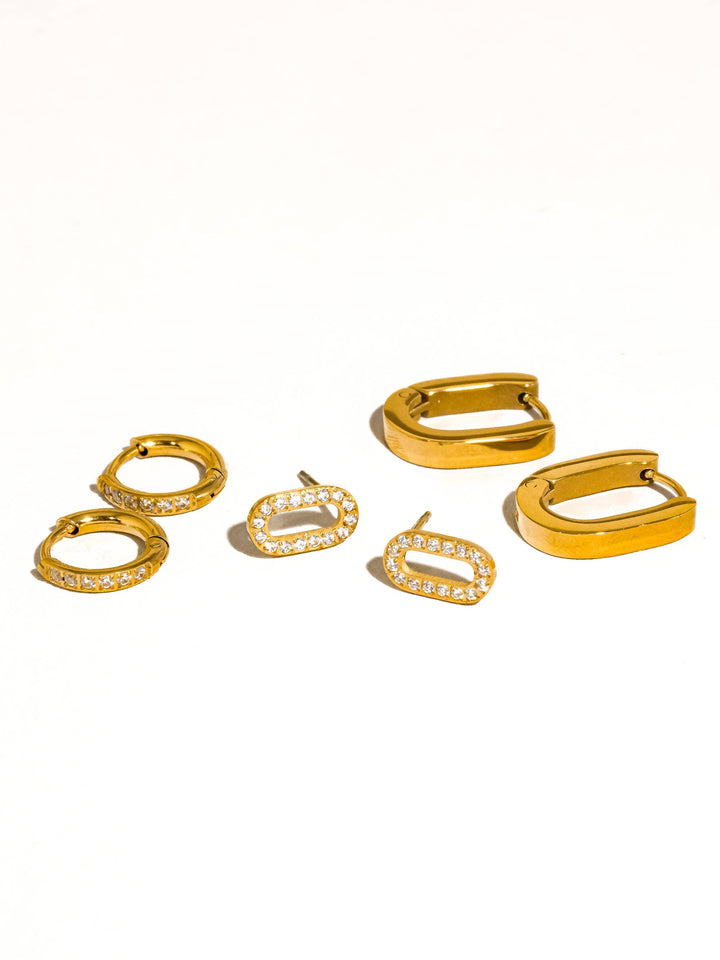 Orage 18K Gold Non-Tarnish Round Hoop Earring