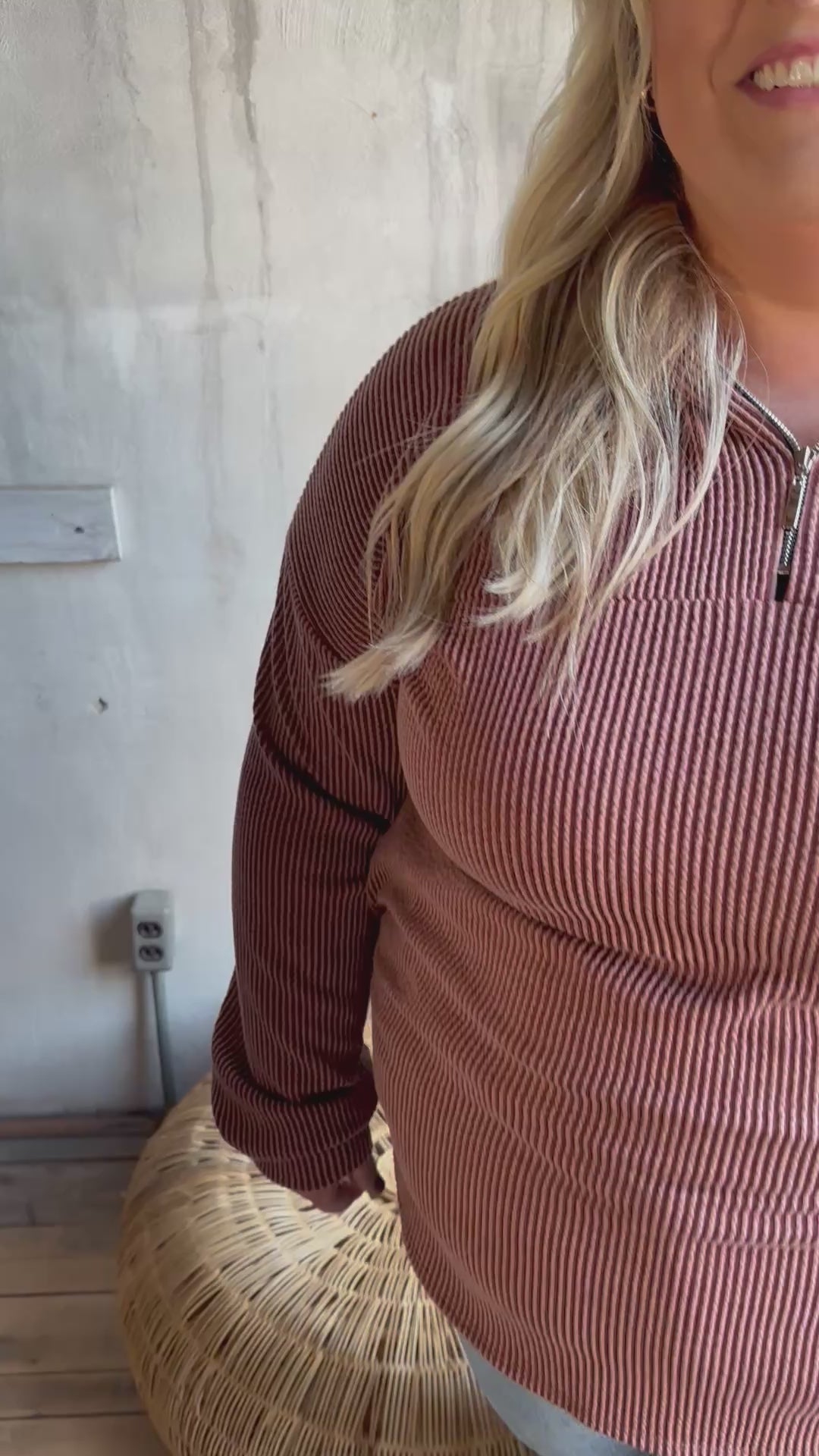 Plus Ribbed Hoodie Top