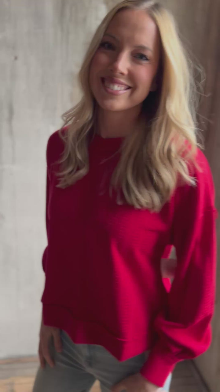 Melonie Textured Top