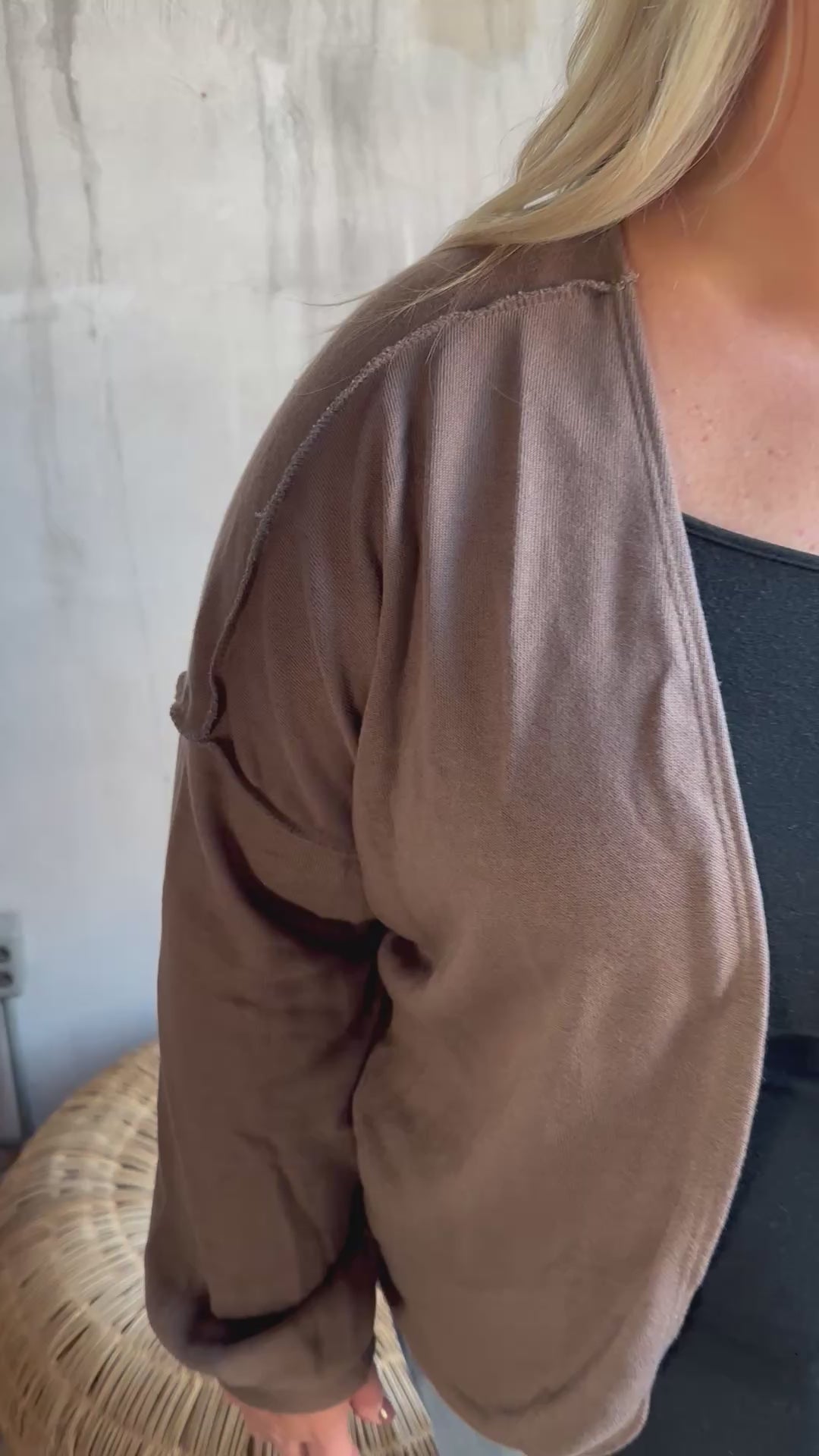 Plus Long Sleeve Open Cardigan