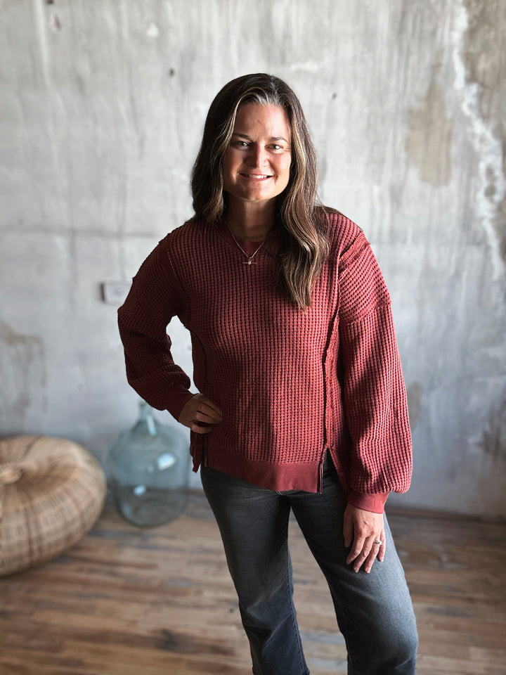 Gabby Waffle Top