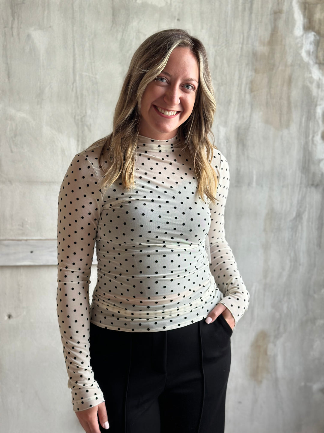 The Carrie Polka Dot Top