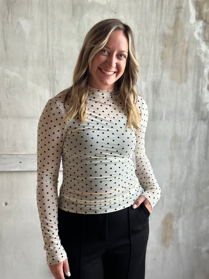 The Carrie Polka Dot Top