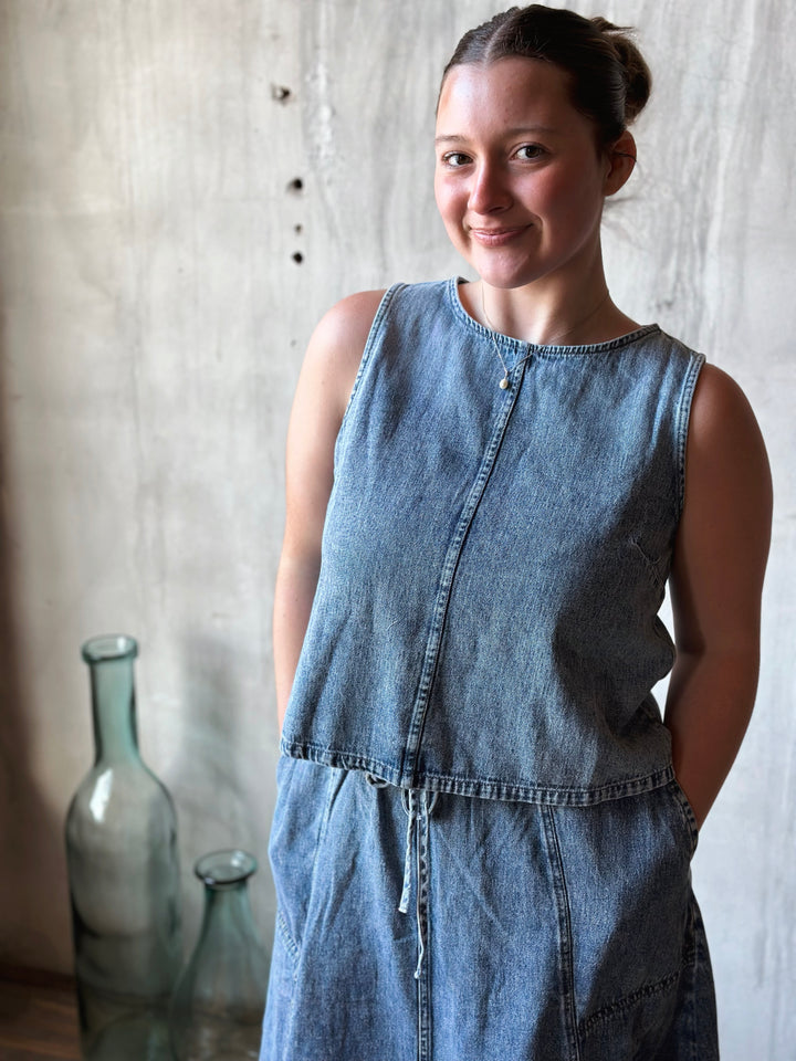 The Gentle Ease Denim Top