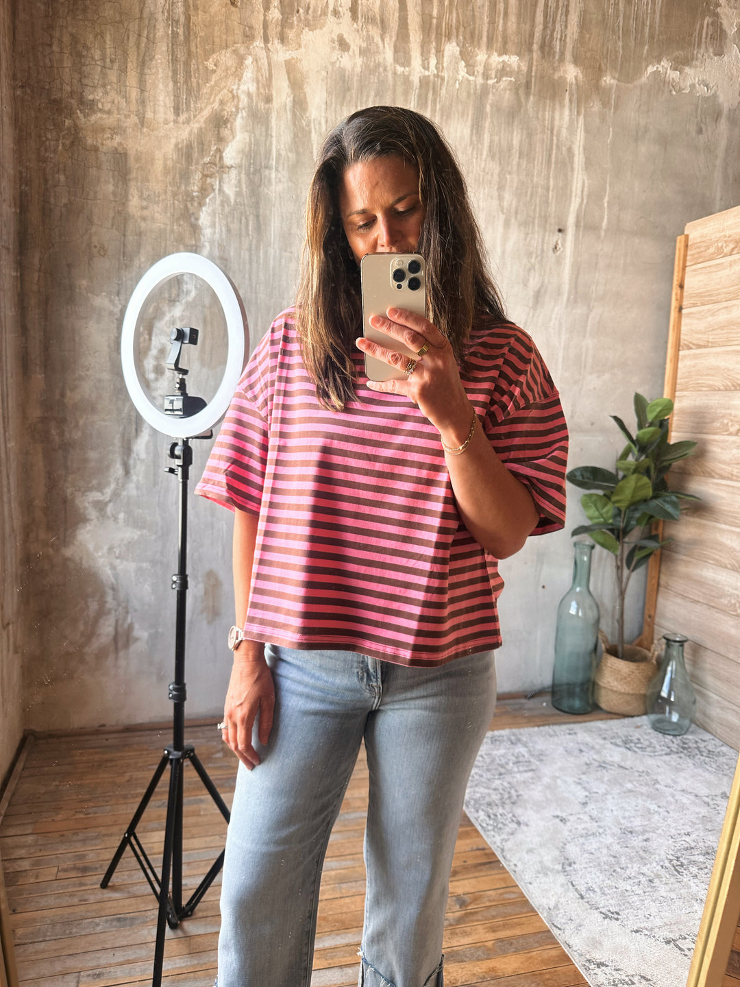 Tommy Oversized Stripe Tee