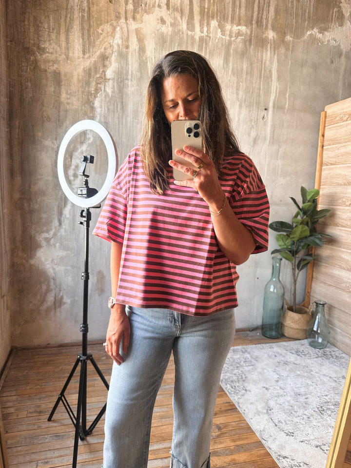 Tommy Oversized Stripe Tee
