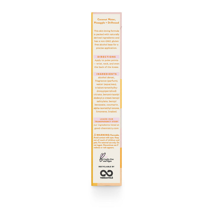 Skincare product packaging with text on a white background