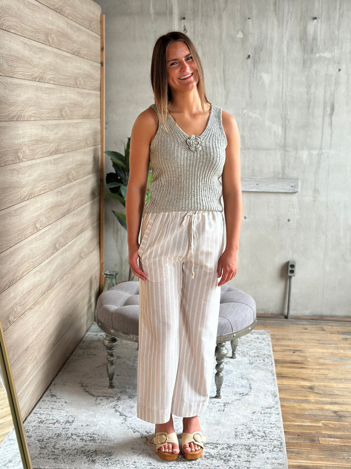 The Rosette V-Neck Tank