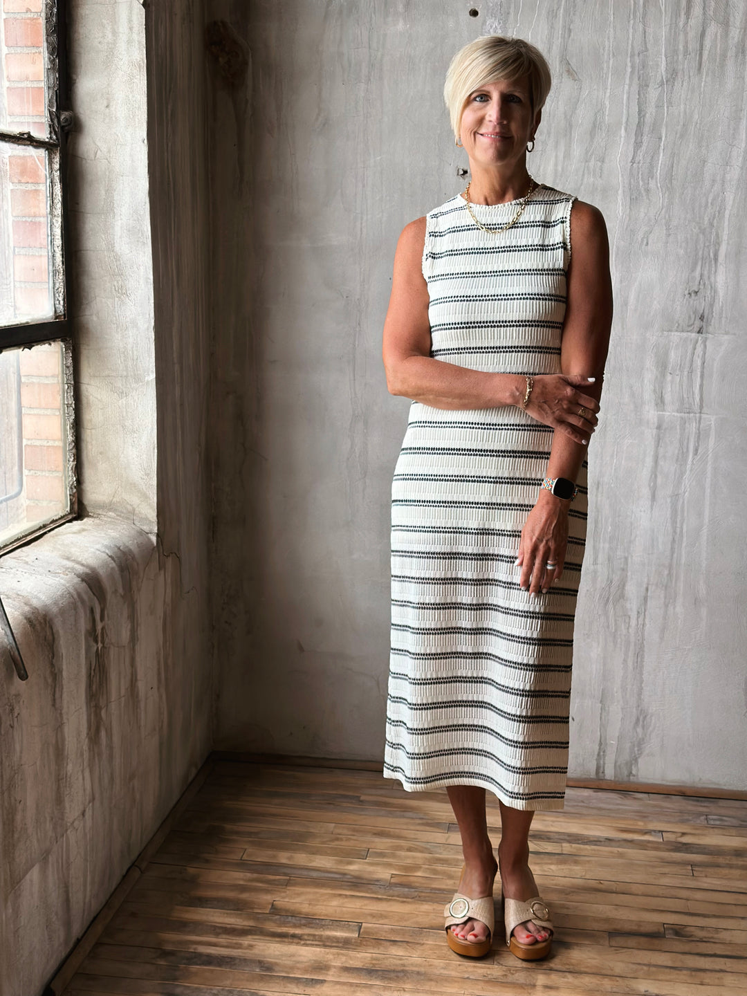 The Bellamy Stripe Midi