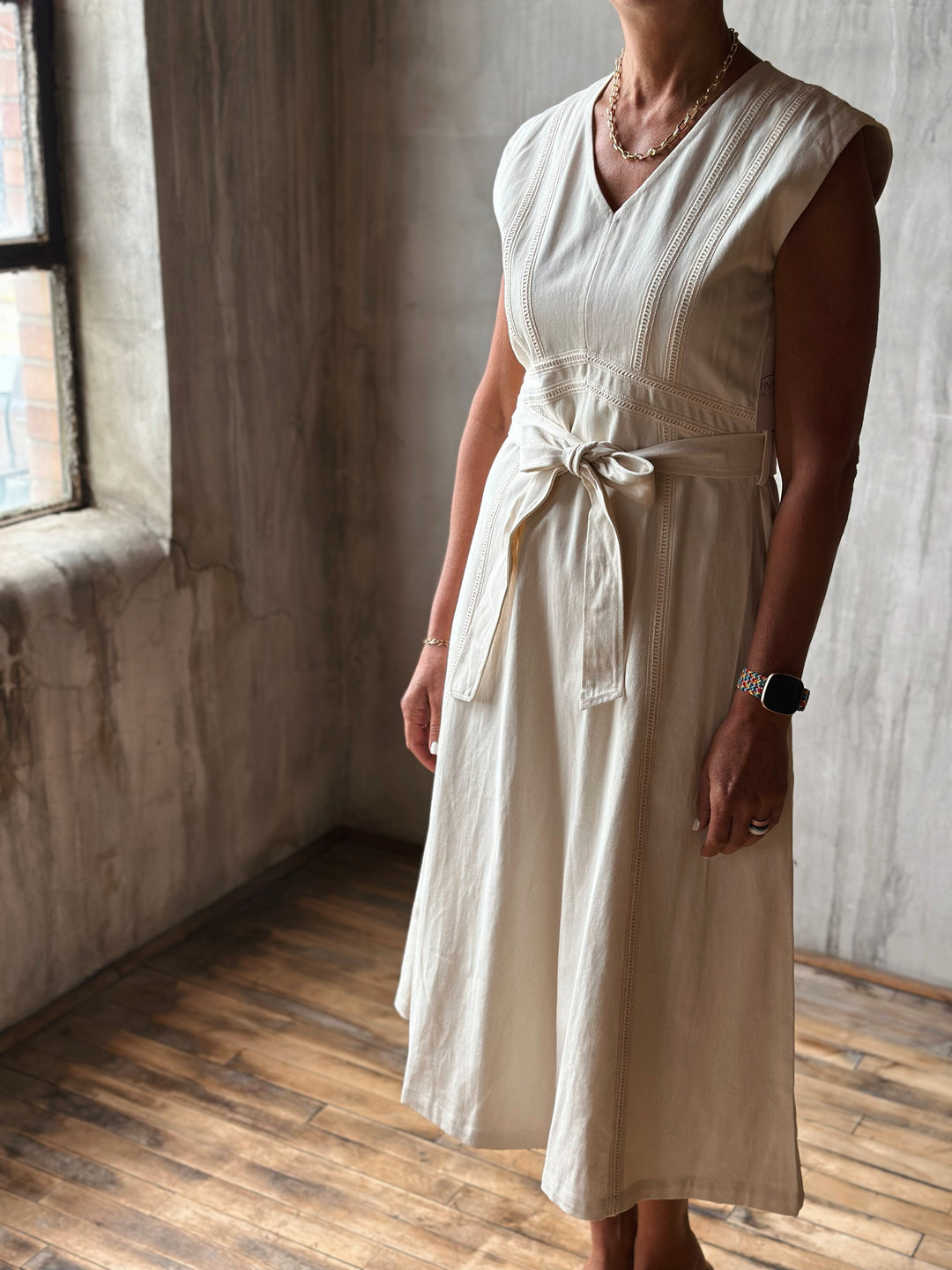The Mirette Tie Waist Midi Dress