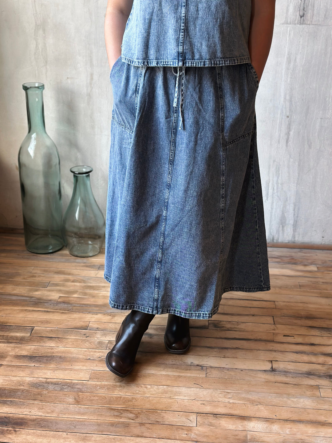 The Gentle Ease Denim Skirt