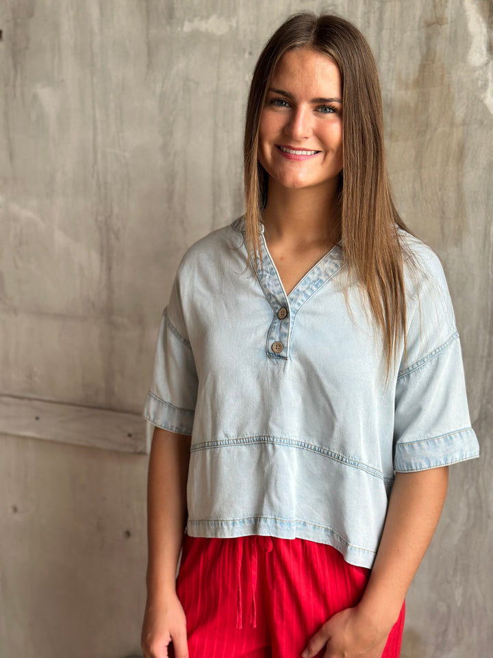 The Hollis Denim Top