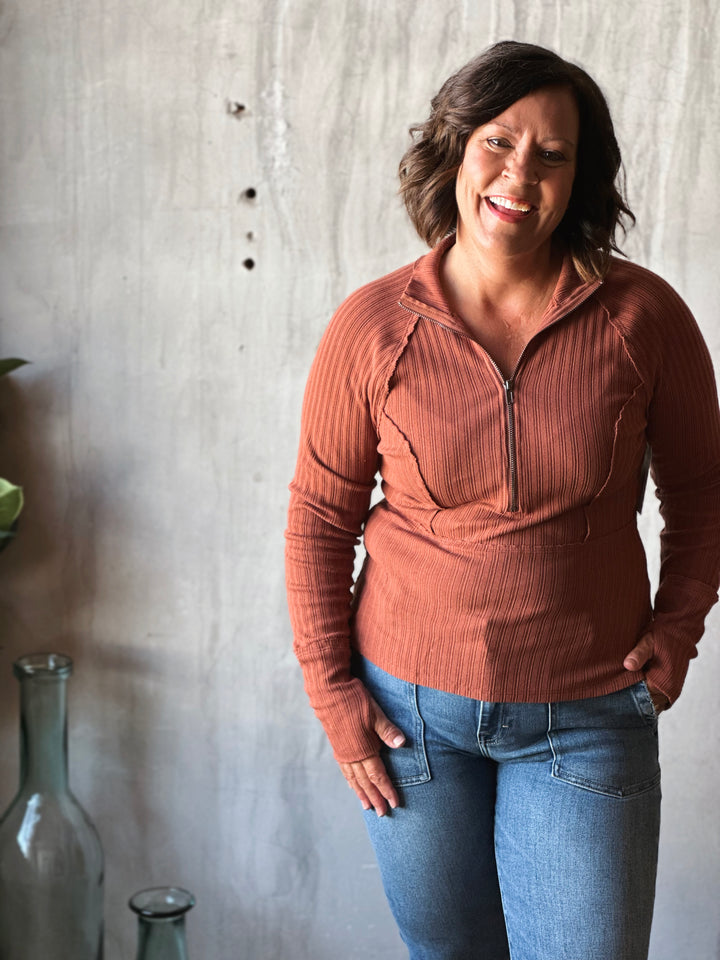 Tegan Half-Zip Top