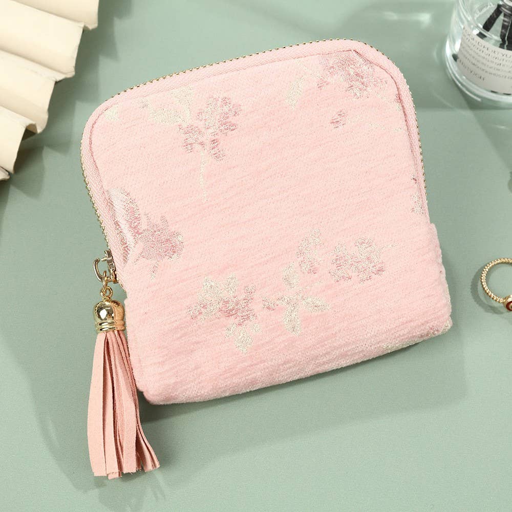 Floral Jacquard Mini Pouch