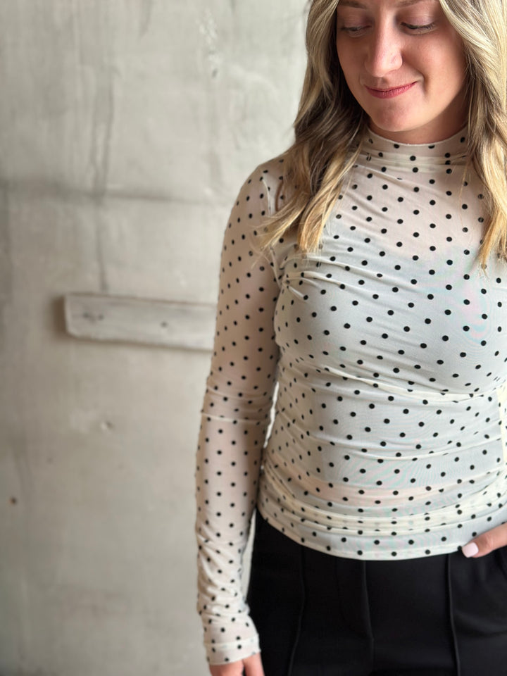 The Carrie Polka Dot Top