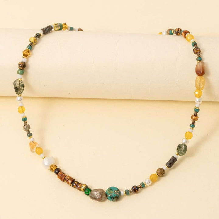 Assorted Stone Beaded Necklace