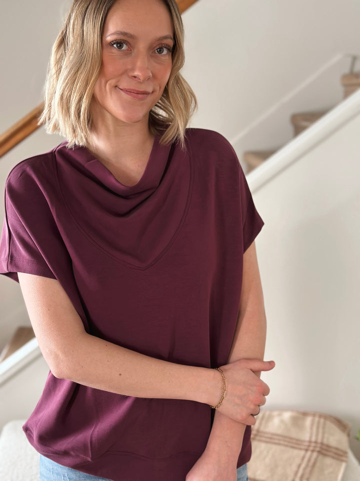 The Ease Cowl Neck Top