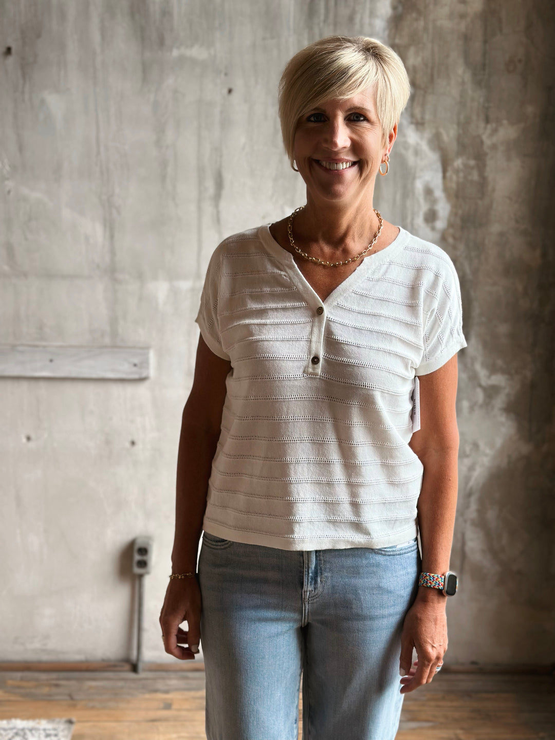 The Aveline Pointelle Top