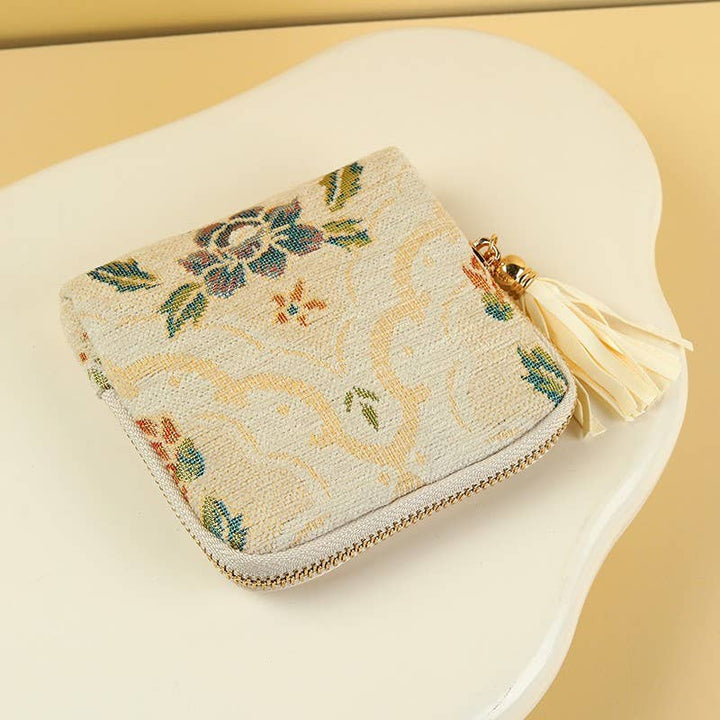 Floral Jacquard Mini Pouch