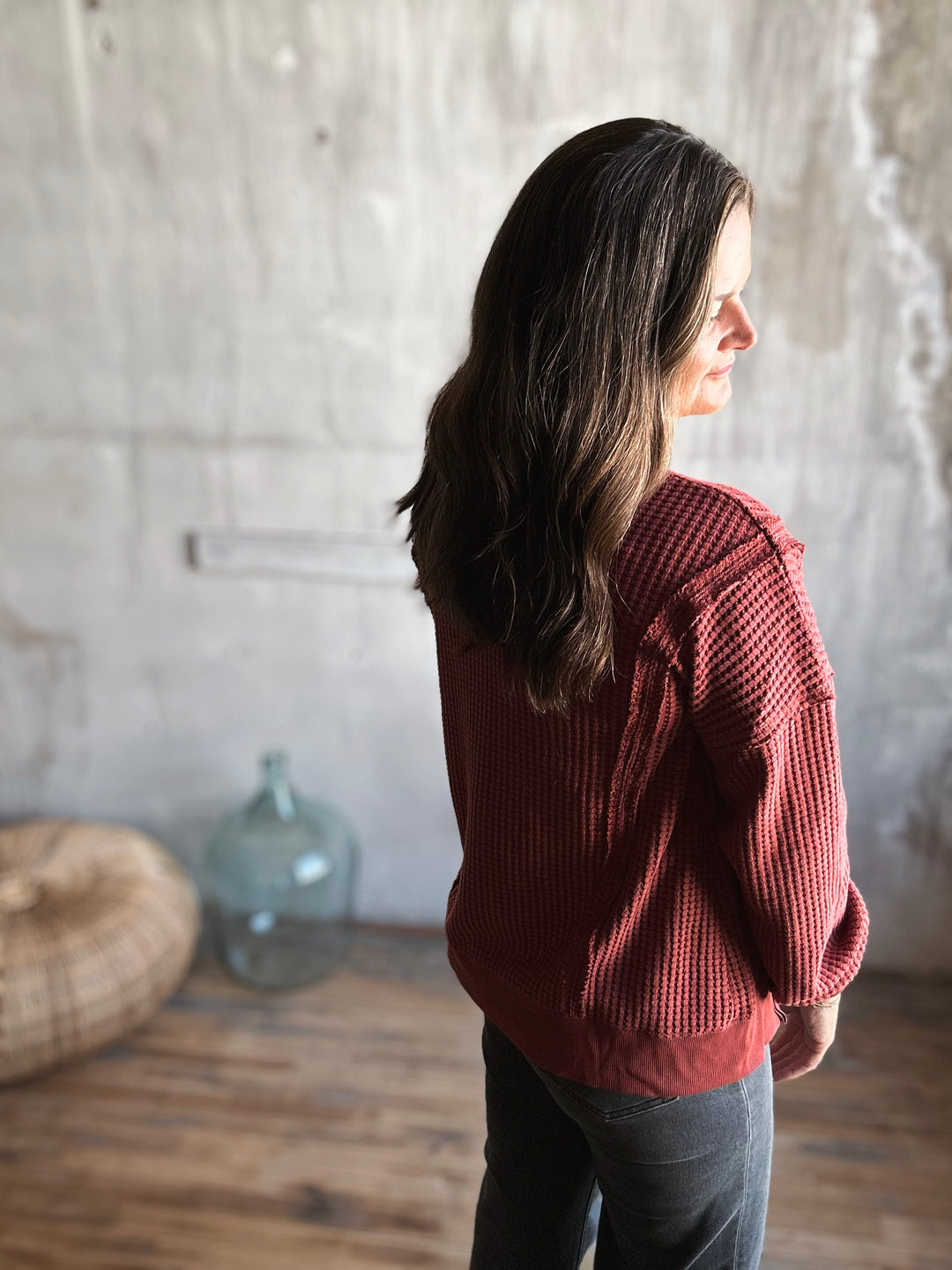 Gabby Waffle Top