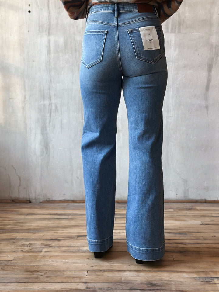 Pintuck Flare Jeans