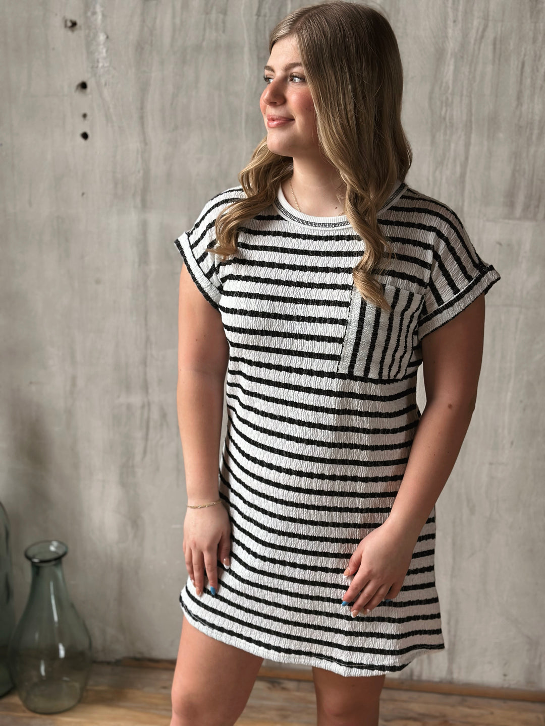 The Weekend Texture Tee Dress