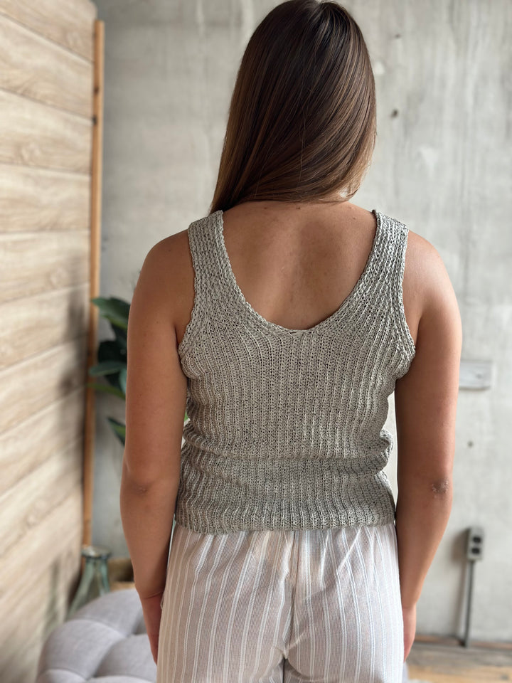 The Rosette V-Neck Tank