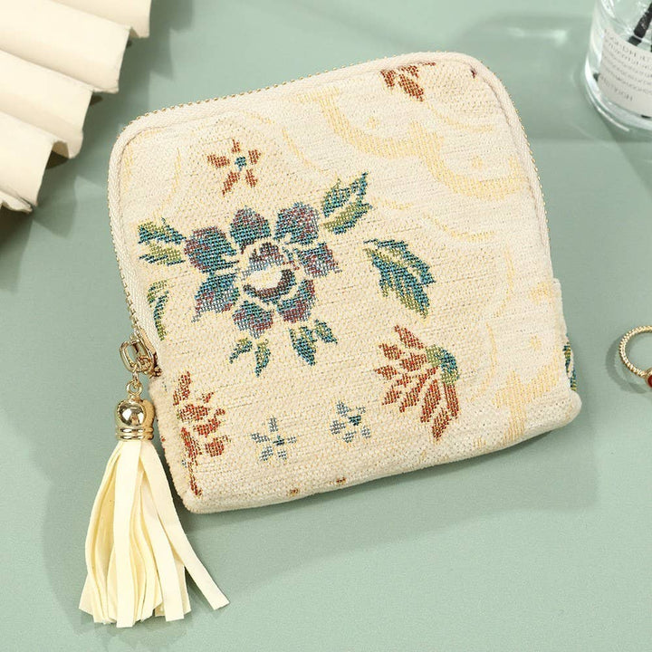 Floral Jacquard Mini Pouch