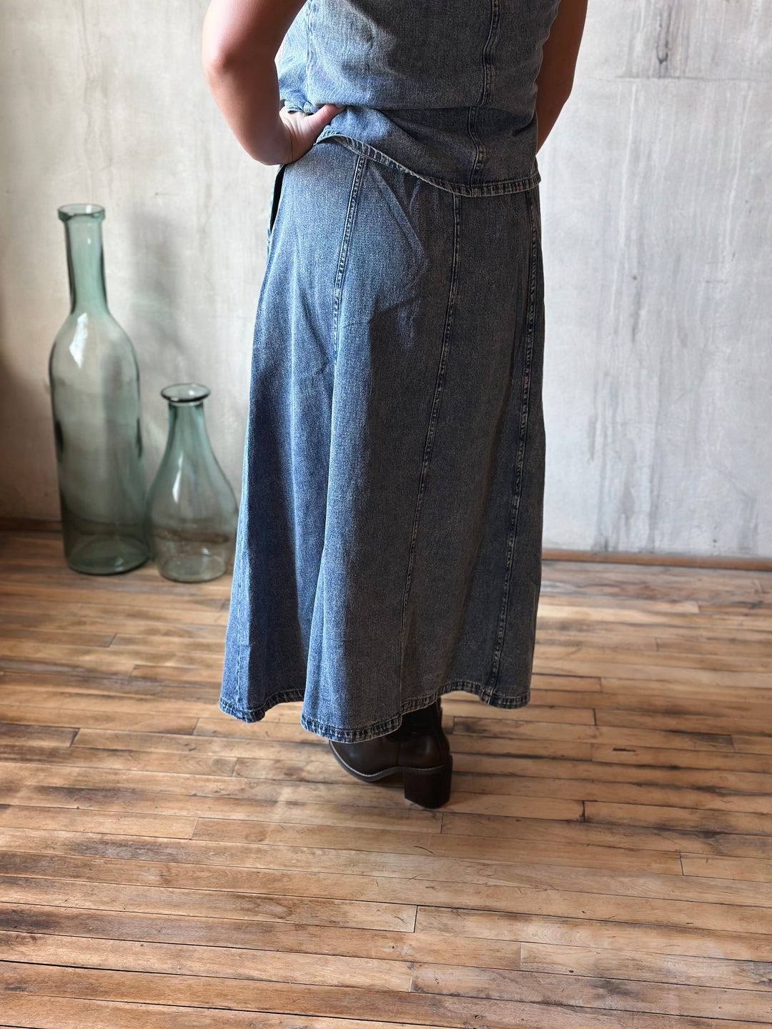 The Gentle Ease Denim Skirt