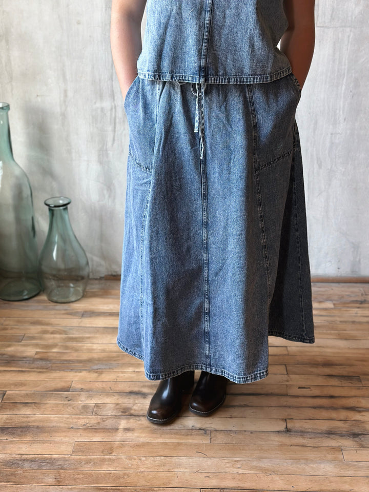 The Gentle Ease Denim Skirt