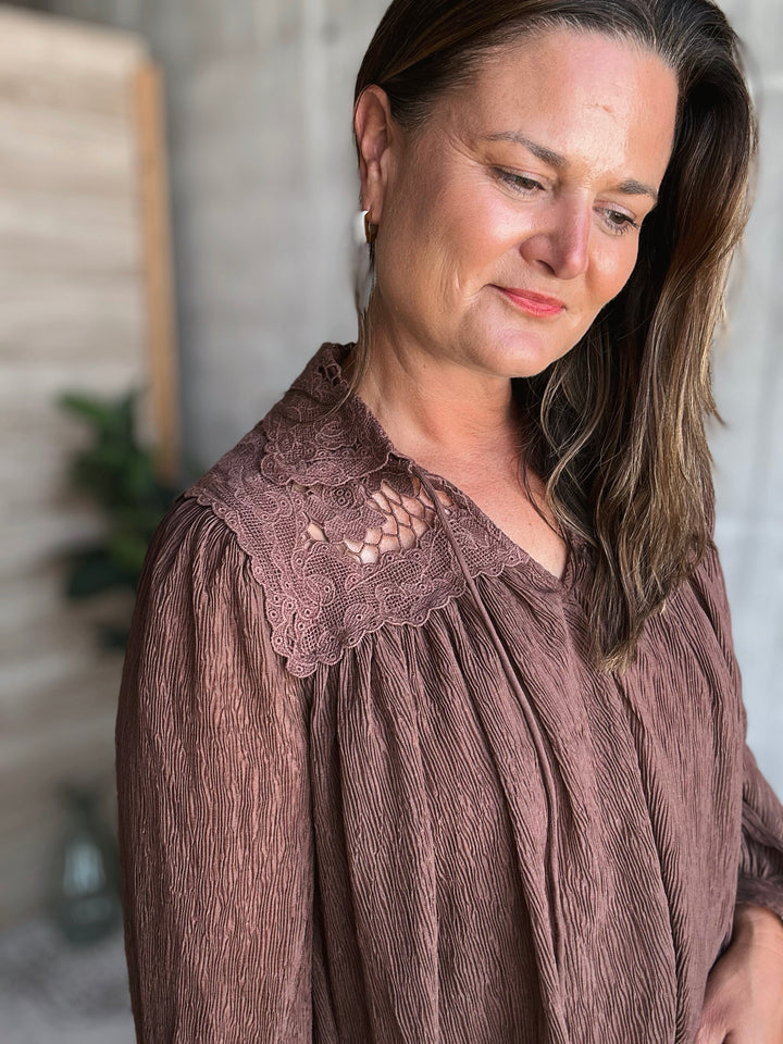 The Chancy Lace Trim Top