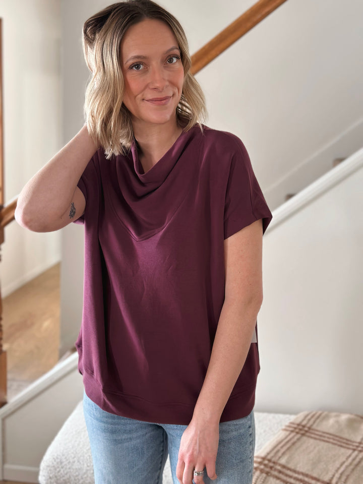 The Ease Cowl Neck Top