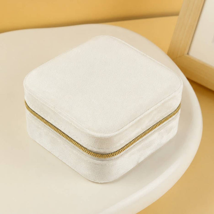 VELVET JEWELRY ORGANIZER TRAVEL CASE