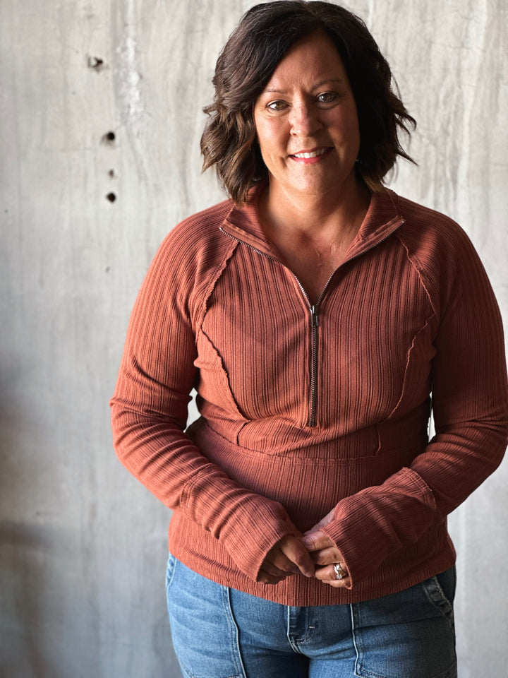 Tegan Half-Zip Top