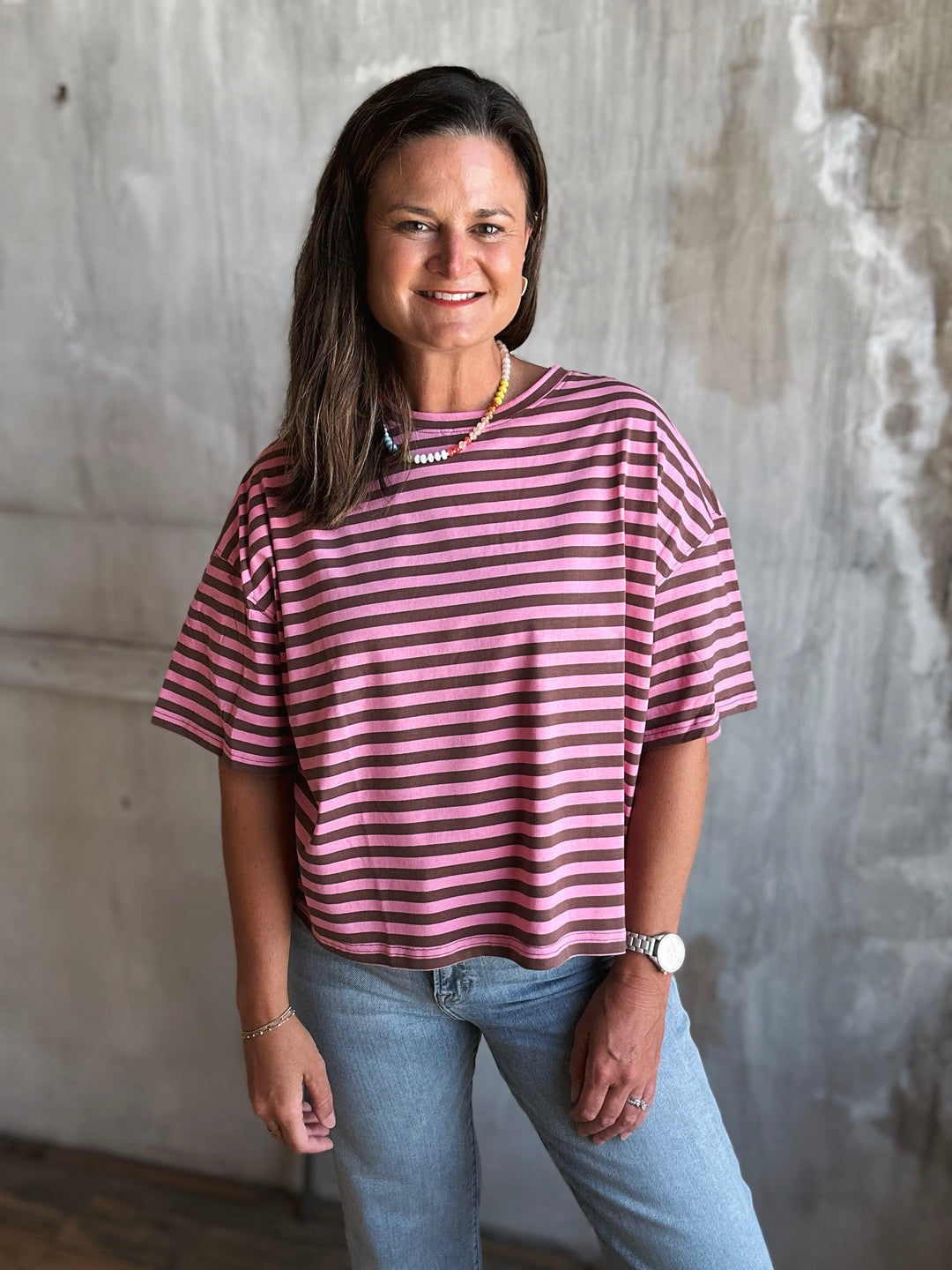 Tommy Oversized Stripe Tee