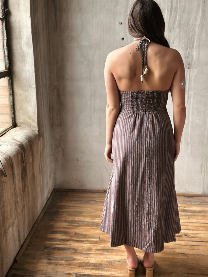 The Golden Hour Halter Dress