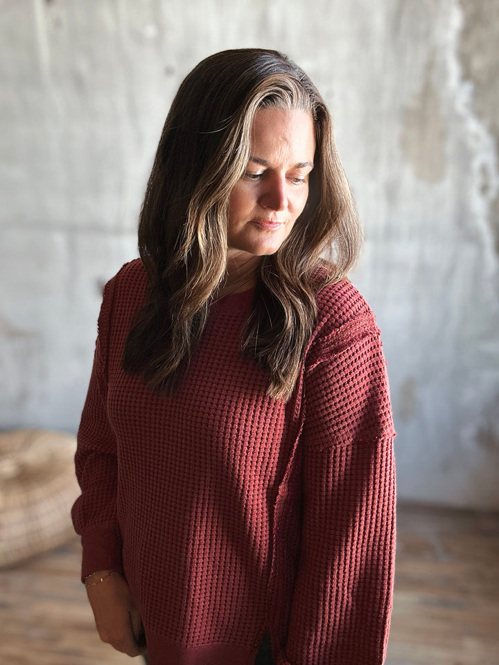 Gabby Waffle Top