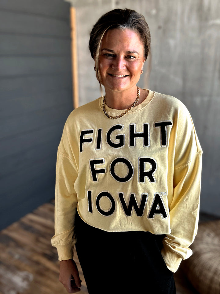 Iowa Perkins Chenille Cropped Longsleeve
