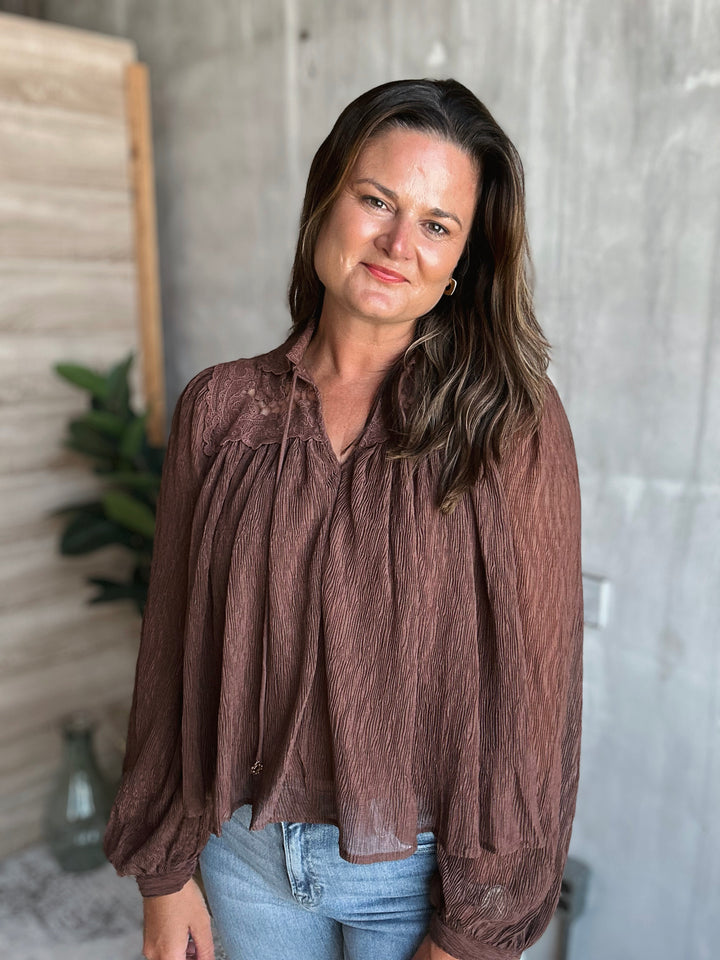 The Chancy Lace Trim Top